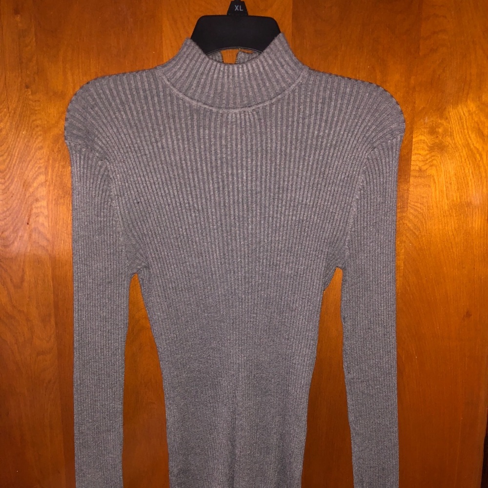 Grey turtleneck